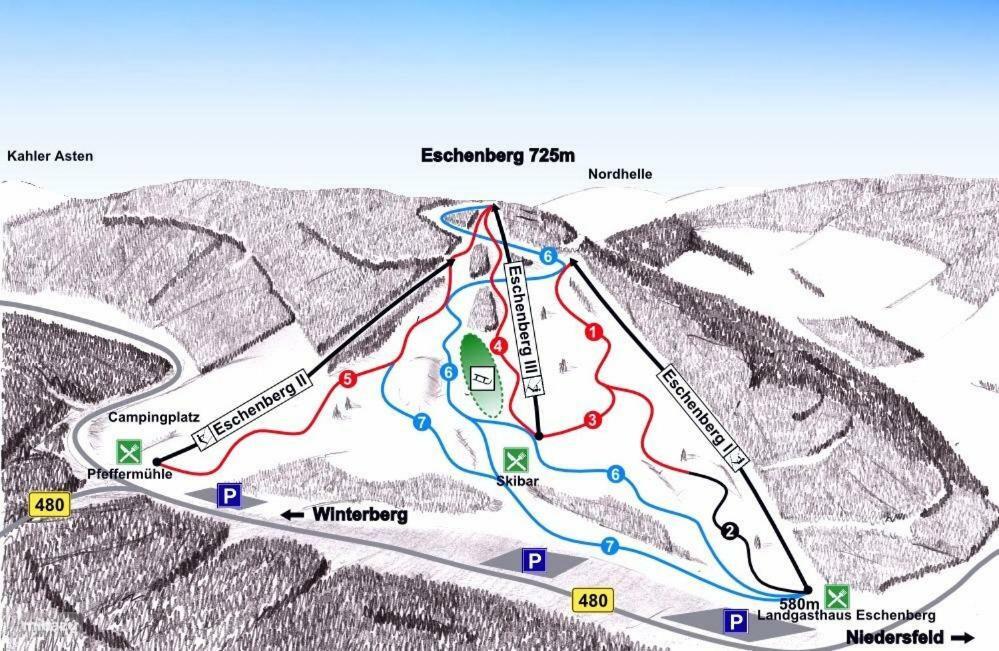 Gemuetlicher Ferienwohnung In Niedersfeld Bei Winterberg, Kostenloses Wlan Ngoại thất bức ảnh